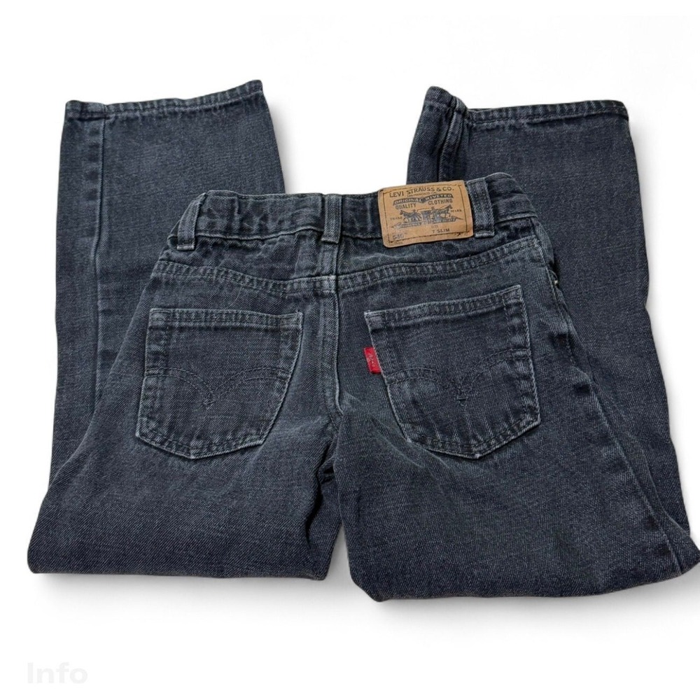Vintage Levi's jeans boys slim black red tab